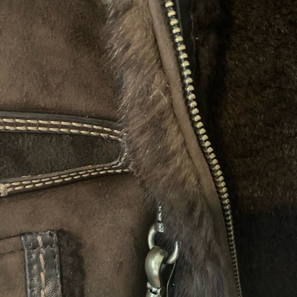 Coach Shearling and fur coat - Picture 4 of 5